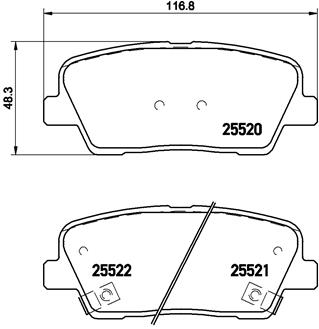 BREMBO P 30 063 КОМПЛЕКТ КОЛОДОК ТОРМОЗНЫХ, ТОРМОЗА TARCZOWE