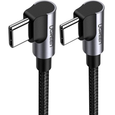 Kabel do ładowania kątowy Ugreen USB-C do USB-C 60W, 3A, QC, Power delivery