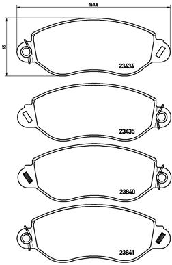 BREMBO P 24 053 КОМПЛЕКТ КОЛОДОК ТОРМОЗНЫХ, ТОРМОЗА TARCZOWE