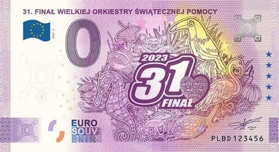 Banknot 0 euro 31 FINAŁ WOŚP 2023