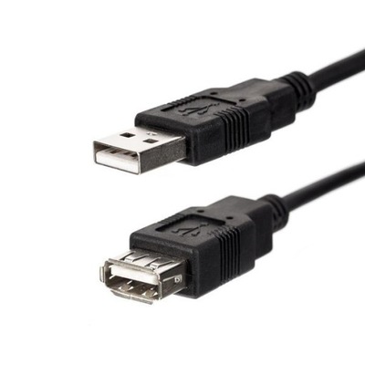 Przedłużacz USB (2.0), USB A M - USB A F, 1.8m, cz