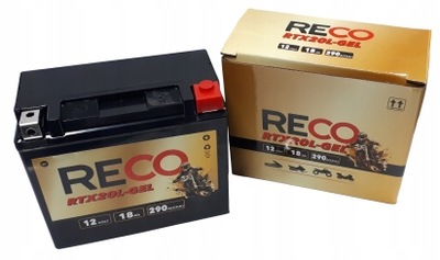 АККУМУЛЯТОР RECO RTX20L-GEL (YTX20L-BS) 18AH 290A