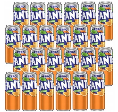 24x 330ml FANTA ZERO napój bez cukru ZGRZEWKA