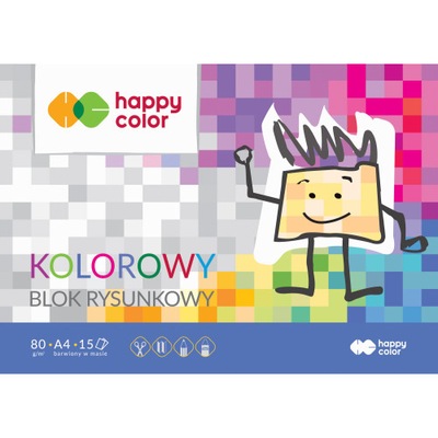 Blok rysunkowy Happy Color A3 15 arkuszy kolorowy