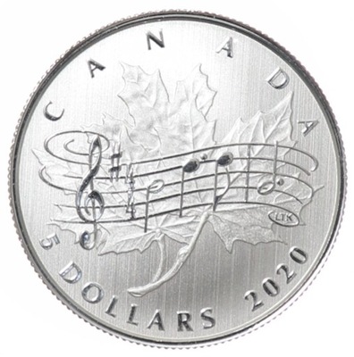 5 dolarów - Hymn narodowy - Kanada - 2020 rok