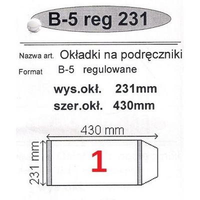 Okładka na podr B5 regulowana nr 1 (1szt) narnia