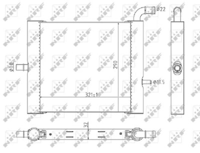 NRF 59176 CHLODNICA, SISTEMA DE REFRIGERACIÓN DEL MOTOR  