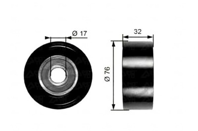Gates t36253 ролик напрямна / напрямна, ремінь клиновий зубчастий фото №1
