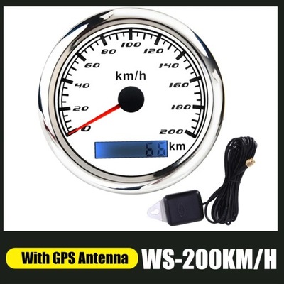 60 km/h (GPS) Speedometer Odometer 85mm Speed Gauge 120km/h 200km/h ~75043