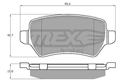 TOMEX BRAKES КОЛОДКИ ТОРМОЗНЫЕ OPEL ZAFIRA 05-15 ЗАД