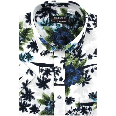 Havajská pánska košeľa v palmách na dovolenku N898