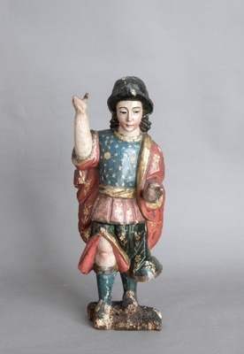 Święty Michał z XVIII wieku, 43 cm.