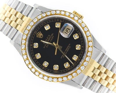 ROLEX DATEJUST DIAMONDS JUBILEE 18K/STAL REF.16233