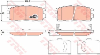 PADS BRAKE REAR TRW GDB1716  