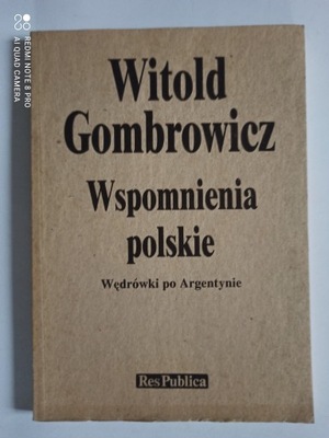 WSPOMNIENIA POLSKIE - WITOLD GOMBROWICZ (BDB-)