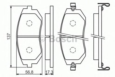 КОМПЛЕКТ КОЛОДОК ТОРМОЗНИХ BOSCH 0 986 494 558 фото