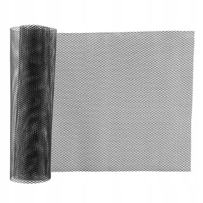 BLACK ALUMINUM MESH 100X25CM MESH 3X6 MM  