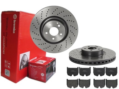 ДИСКИ ТОРМОЗНЫЕ КОЛОДКИ BREMBO ПЕРЕД MERCEDES S W220 AMG