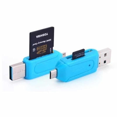 Adapter OTG USB MicroUSB Czytnik kart SD/T-Flash