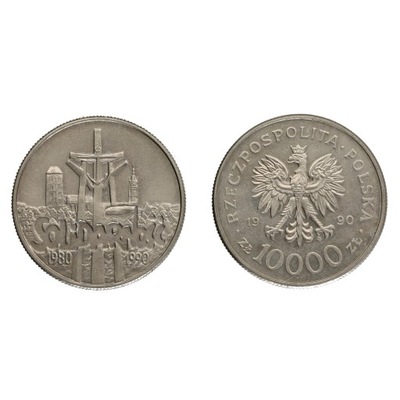 10.000 zł - Solidarność 1980 -1990 - 1990 r