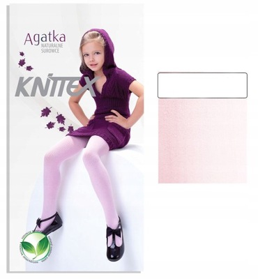 rajstopki dziecięce AGATKA milutkie rajstopy knittex 122-128 jasny różowy