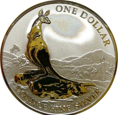 1$ AUSTRALIA 2013 KANGUR SREBRO 999 UNCJA RZADKA