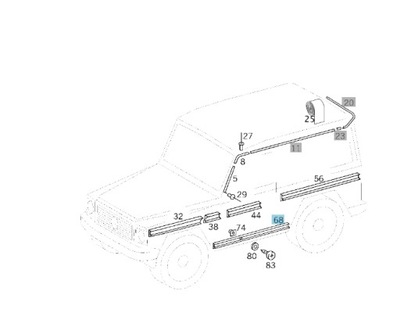 Listwa boczna Mercedes-benz G-klasa W463