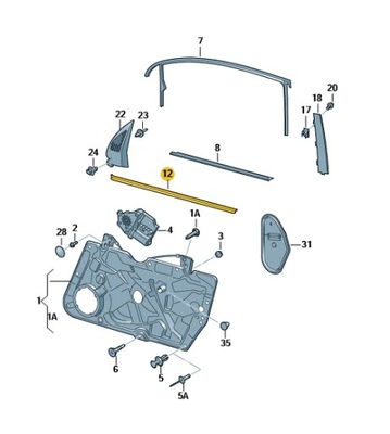 УПЛОТНИТЕЛЬ УПЛОТНИТЕЛЬ СТЕКЛА VW GOLF 5K3837479B 5AP