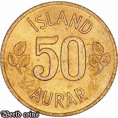 50 AURAR 1970 ISLANDIA