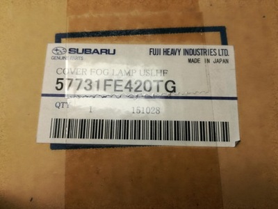 Заглушка протитуманної фари ліва subaru impreza 57731fe420tg фото №1