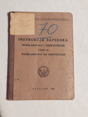 INSTRUKCJA SAPERSKA WIOŚLARSTWO I PRZEWOŻENIE CZĘŚĆ III