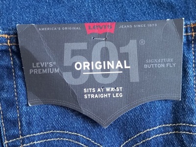 LEVI'S 501 SPODNIE JEANS MĘSKIE W 32 L 34