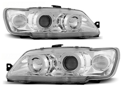 FAROS REJILLAS PEUGEOT 306 93-97 ANILLOS CROMO  