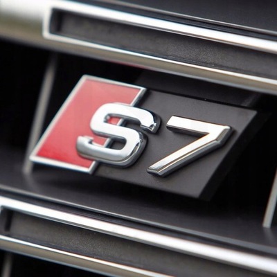 LOGOTIPO EMBLEMA INSIGNIA AUDI S7 A7 AL REJILLA DE RADIADOR CROMO  