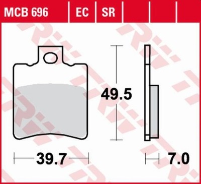 TRW ZAPATAS DE FRENADO SUZUKI AY 50 KATANA 97-04, PARTE DELANTERA  