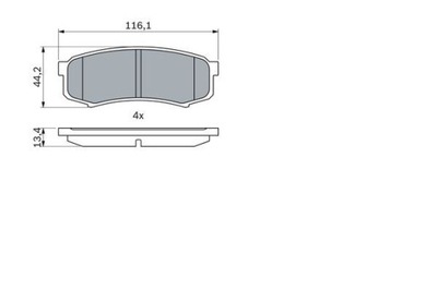 BOSCH 0 986 424 313 ZAPATAS DE FRENADO  