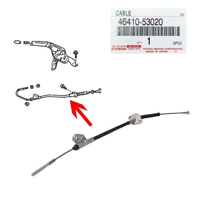 CABLE FRENOS DE MANO CENTRAL LEXUS IS200 IS300 OEM  