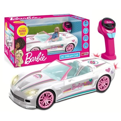 Barbie Biały Kabriolet Auto Zdalnie Sterowane Samochód RC