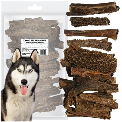 Żwacze wołowe suszone cięte 1kg przysmak naturalny gryzak dla psa