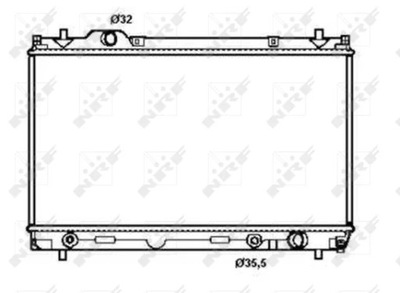 NRF 50256 CHLODNICA, SISTEMA DE REFRIGERACIÓN DEL MOTOR  