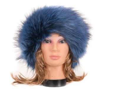 OPASKA FUTRZANA NIEBIESKA 73