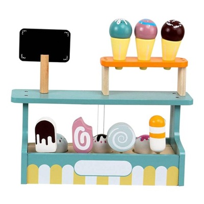 Wooden Ice Cream Toys spoon and Serve Ice Cream