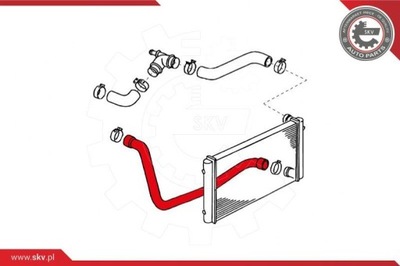 CABLE DEL RADIADOR 24SKV317 / # 337 SEAT IBIZA II 1.6 I 1.8 I 1.9 SDI VW CAD  