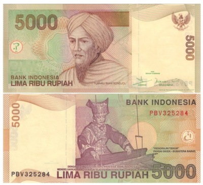 INDONEZJA 5000 RUPII 2001/2007 P-142h UNC