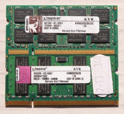 Pamięć 4GB (2x2GB) DDR2 PC2-6400S 800MHz SODIMM KINGSTON