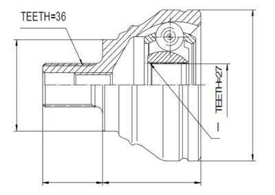 Шарнір зовнішній vw golf v touran caddy 1.9tdi 6speed 2.0tdi 03-, passa фото №1