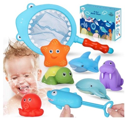 Lehoo Castle Zabawki do kąpieli dla niemowląt 8 elementów