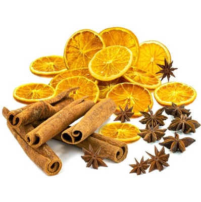 SUSZ ŚWIĄTECZNY PACHNĄCY SUSZONE POMARAŃCZE PLASTRY LASKI CYNAMONU ANYŻ 50g