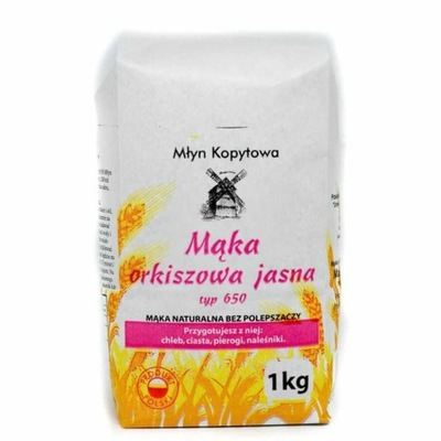 Mąka Orkiszowa Jasna Typ 650 1kg - Młyn Kopytowa