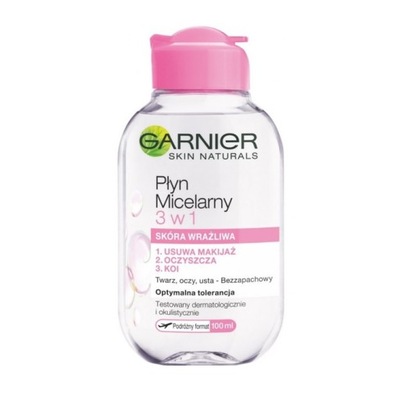 Garnier Skin Naturals Płyn Micelarny 3w1 Wrażliwa